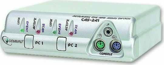 Gembird Automatic CPU switch w/audio support 2PCs