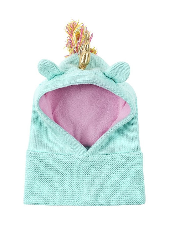 Zoocchini Allie Alicorn Kids Beanie Fabric Light Blue