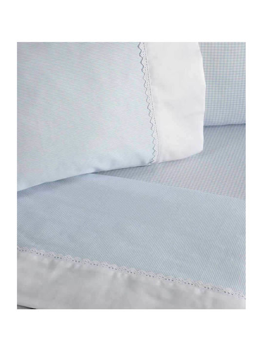 Down Town Home 508 Βρεφικό Κουβερλί Βαμβακερό Stripe - Carreau 95x145cm