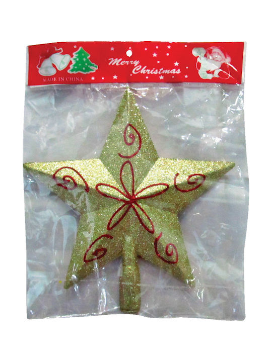 Christmas Christmas Tree Topper Ornament Gold 20cm