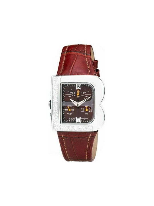 Laura Biagiotti Watch with Burgundy Leather Strap LB0002L-10Z