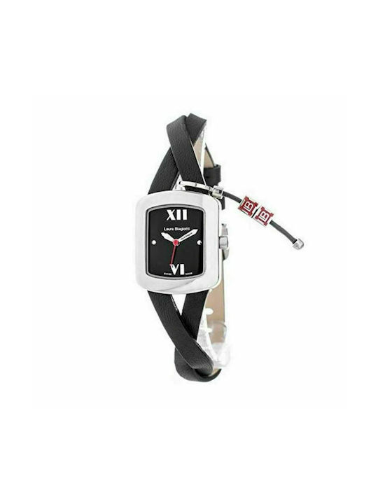 Laura Biagiotti Watch with Black Leather Strap LB0044L-NE