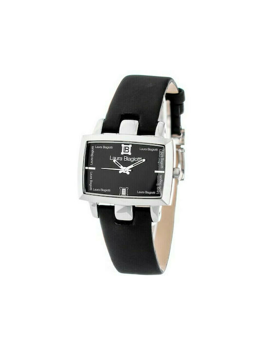 Laura Biagiotti Watch Battery with Black Leather Strap LB0013M-02