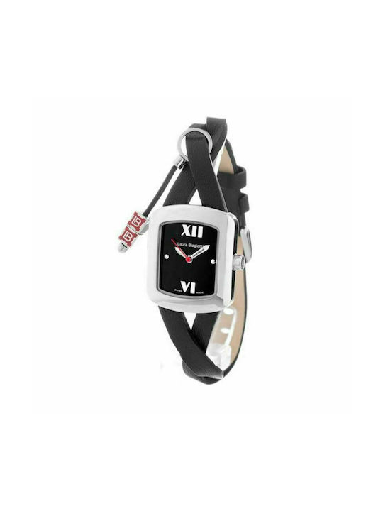 Laura Biagiotti Watch with Black Leather Strap LBSM0044L-01