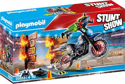Playmobil® Stuntshow - Motocross with Fiery Wall (70553)
