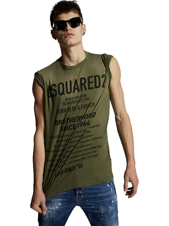 Dsquared2 Men's Short Sleeve T-shirt Khaki