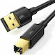 Ugreen USB 2.0 Cablu USB-A de sex masculin - USB-B de sex masculin Negru 3m 10351