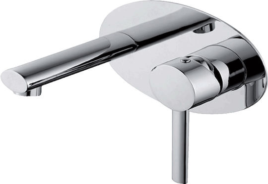 Karag Sinar Built-in Mixer & Spout Set for for Bathroom Sink 1 Exit Chrome