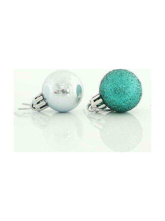 Eurolamp Christmas Plastic Ball Ornament Light Blue 3x3cm 27pcs