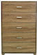 Wooden Chest of Drawers with 5 Drawers 68x40x101cm