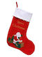 Christmas Decorative Red Socks with Santa Claus L55xH66cm