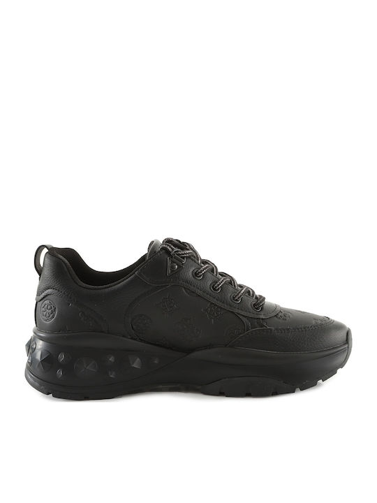 Guess Cleao Sneakers Μαύρα