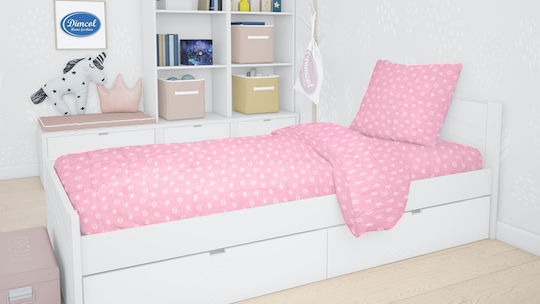 Dimcol Βρεφική Παπλωματοθήκη Princess 47 Pink 120x160εκ.
