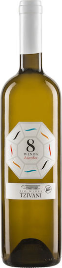 Tzivani Organic Wine 8 Winds Aérides Athiri White Dry 750ml
