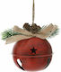 Hängender Weihnachtsbaumschmuck Klingel Metallisch Rotes 8cm