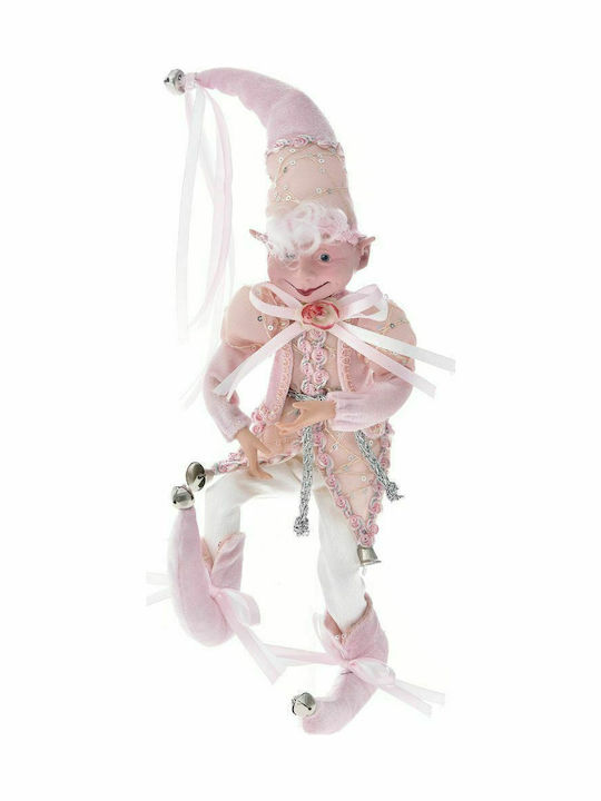 Iliadis Weihnachtsfigur Stoff Elf Rosa 40cm