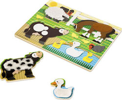 Ξύλινο Παιδικό Puzzle Σφηνώματα Ζώα Φάρμας 4pcs Melissa & Doug