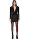 Tracy x Dua Lipa Mini Abendkleid Samt Schwarz