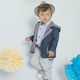Bonito Baby Baptism Suit with Blazer for Boys Gray 6 Pieces