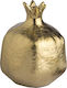 JK Home Decoration Tabletop Lucky Charm Pomegranate Gold Ceramic 14x16cm 1pcs