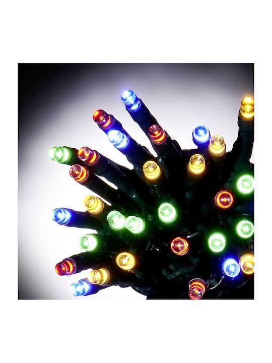 400 Becuri de Crăciun LED 23Pentruunsitedecomerțelectronicîncategoria"LuminideCrăciun",specificațiileunitățiisunturmătoarele: Colorate în Șir de caractere cu Cablu verde și Programe TnS