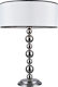 Elmark Clara Metal Table Lamp for Socket E27 with White Shade and Silver Base