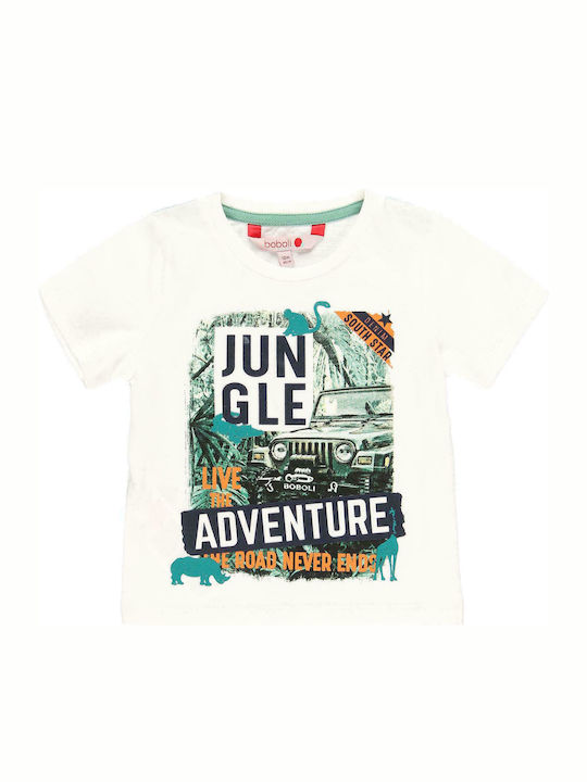 Kids' T-shirt White Jungle