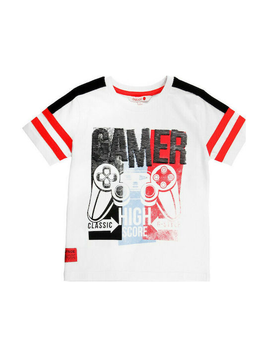 Boboli T Shirt "Gamer" Παιδικό T-shirt Λευκό