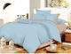 Le Blanc Cotton Line Super Double Duvet Cover 220x240 Sky Baby Blue-Beige