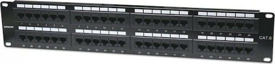 Intellinet Patch Panel για Rack 2U 19" 48 Θυρών cat6 Μαύρο
