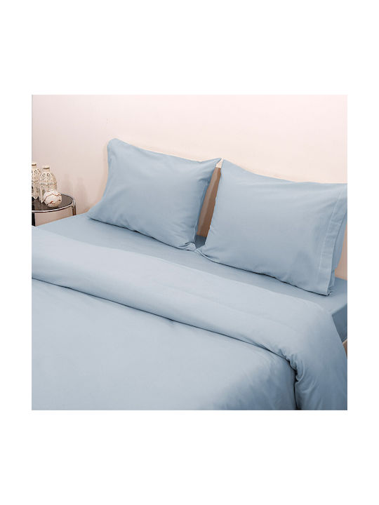 Viopros Set Baby Duvet Cover with Pillowcase Light Blue 120x160cm