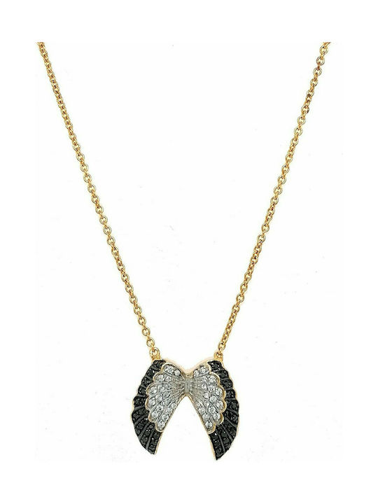 Jools Necklace from Gold Plated Silver with Zircon