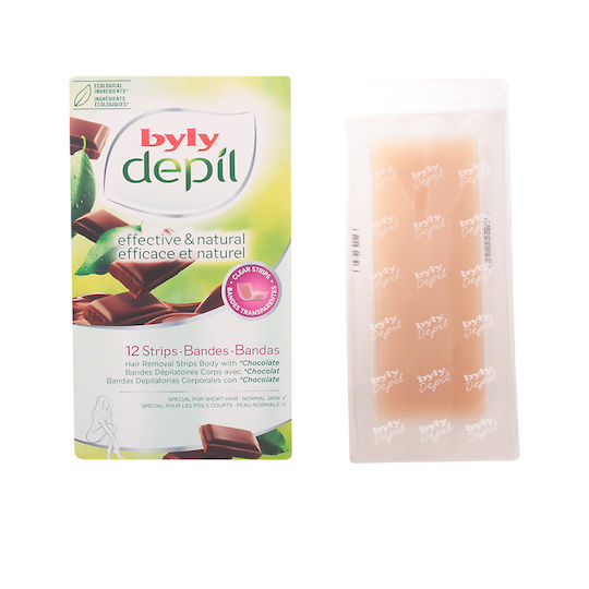 Byly Depil Wax Strips Chocolate 12pcs