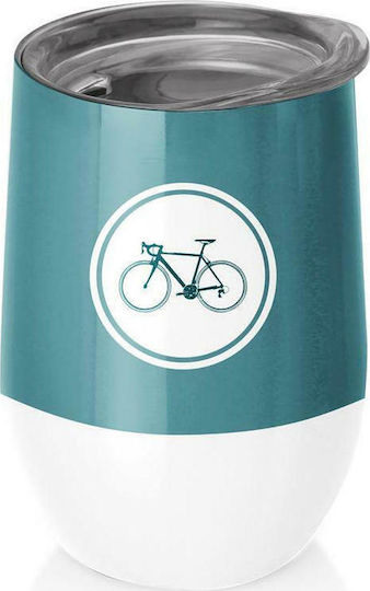 Chic Mic Bioloco Glass Thermos Stainless Steel 420ml Green with Mouthpiece