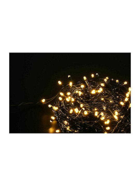 140 Becuri de Crăciun LED 14Pentruunsitedecomerțelectronicîncategoria"LuminideCrăciun",specificațiileunitățiisunturmătoarele: Alb cald în Șir de caractere cu Cablu verde Evivak