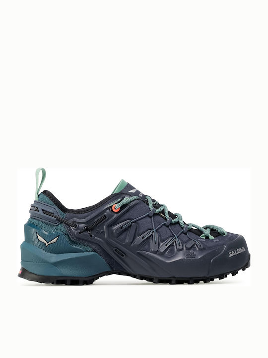 Salewa Wildfire Edge GTX Women's Hiking Shoes Waterproof with Gore-Tex Membrane Blue