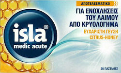 FarmaSyn Isla Medic Acute Παστίλιες για Ξηρό Βήχα Εσπεριδοειδή & Μέλι 20τμχ