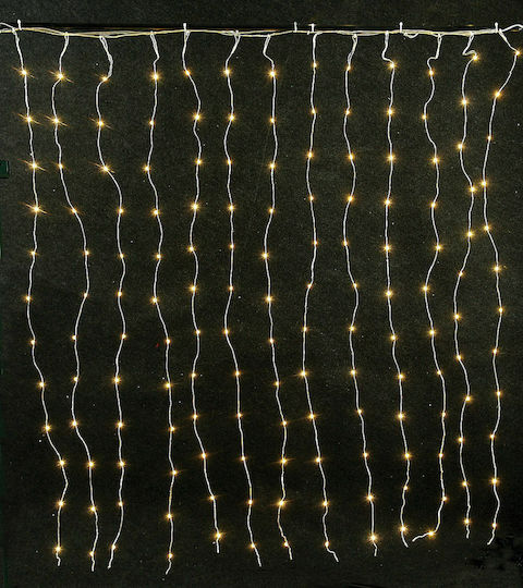 180 Lichterketten LED 2.5m. x 120cm Warmes Weiß Typ Vorhang