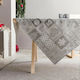 Gofis Home Christmas Tablecloth Fabric Gray L135xW135cm.