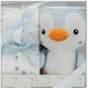 Interbaby Blanket Nursery Swaddling Blankets Pinguin Velvet Light Blue with Animal 80x110cm