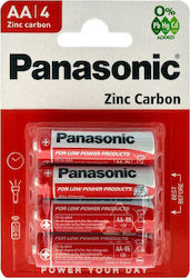 Panasonic Zinc AA Batteries 1.5V 4 pack