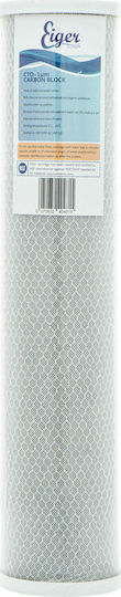 Eiger Water Filter Replacement Central Water Filtration System made of Activated Carbon 20" Big-Blue 5 μm