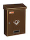 Viometal LTD 3001 Βερολίνο Outdoor Mailbox Metallic in Brown Color 28x10x38cm