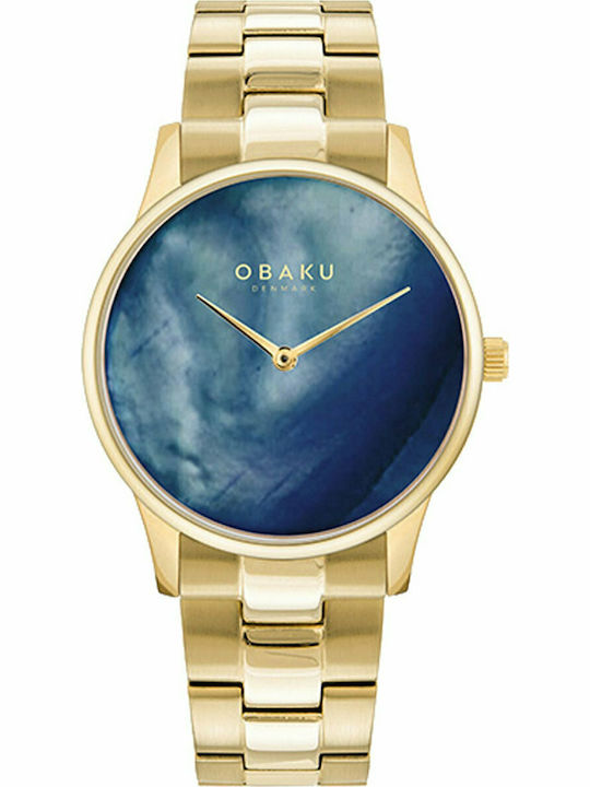 Obaku Lyng Lille Beryl Damen Uhr mit Gold Metal...