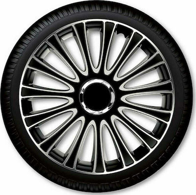 Autoline Car Hubcap Set Argo Lemans 13" 4pcs Black