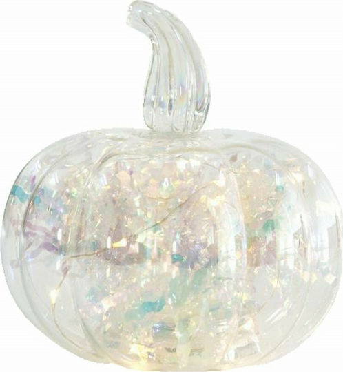 Eurolamp Iluminată De Crăciun De sticlă Figurină Dovleac Transparentă Înălțime 20cm.