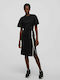 High-waisted Midi Skirt Black