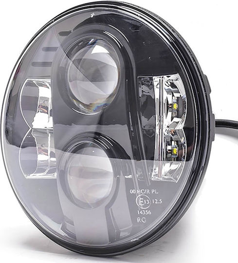 M-Tech Μπροστινό Φανάρι Led Universal Στρογγυλό 7 Ιντσών Cree Μαύρο