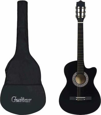 vidaXL Acoustic Guitar Western Cutaway Cutaway Black