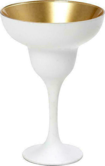 Espiel Maya Cocktail/Drinking Glass from Glass White Gold Goblet 305ml RAB310K6